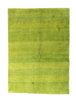 Full view of New Persian Gabbeh rug from Iran / Persia, 245 × 178 cm in Green tones