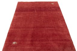 Surface texture of New Persian Gabbeh rug with natural Wool and intricate pattern
