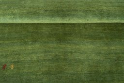 Full view of New Persian Gabbeh rug from Iran / Persia, 238 × 165 cm in Green tones