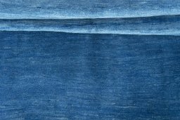 Full view of New Persian Gabbeh rug from Iran / Persia, 240 × 165 cm in Blue tones