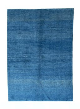Full view of New Persian Gabbeh rug from Iran / Persia, 235 × 165 cm in Blue tones