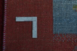 Close-up detail of New Persian Gabbeh rug from Iran / Persia showing Wool weave