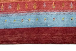 Central medallion detail of New Persian Gabbeh rug from Iran / Persia