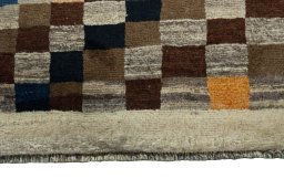 Central medallion detail of 2000s Persian Gabbeh rug from Iran / Persia