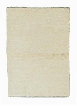 Full view of New Persian Gabbeh rug from Iran / Persia, 140 × 100 cm in Beige tones