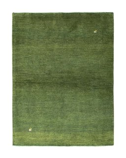 Full view of New Persian Gabbeh rug from Iran / Persia, 205 × 155 cm in Green tones