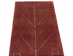 Surface texture of New Persian Gabbeh rug with natural Wool and intricate pattern