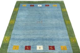 Surface texture of New Persian Gabbeh rug with natural Wool and intricate pattern