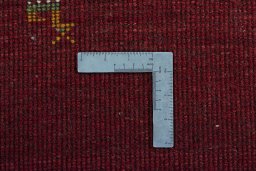 Close-up detail of New Persian Gabbeh rug from Iran / Persia showing Wool weave