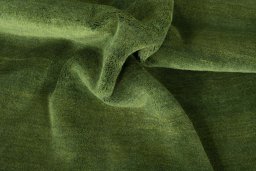 Corner detail of New Persian Gabbeh rug showing border pattern and Wool pile