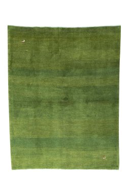 Full view of New Persian Gabbeh rug from Iran / Persia, 198 × 155 cm in Green tones