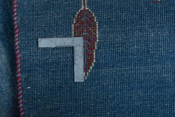 Close-up detail of New Persian Gabbeh rug from Iran / Persia showing Wool weave