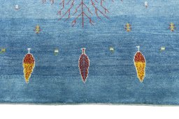 Central medallion detail of New Persian Gabbeh rug from Iran / Persia