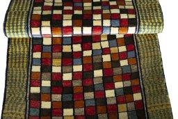 Full view of 2000s Persian Gabbeh rug from Iran / Persia, 170 × 83 cm in Multi Color tones