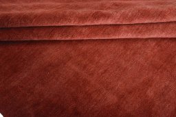 Full view of New Persian Gabbeh rug from Iran / Persia, 347 × 244 cm in Red tones