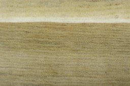 Full view of New Persian Gabbeh rug from Iran / Persia, 143 × 70 cm in Beige tones