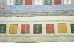 Central medallion detail of New Persian Gabbeh rug from Iran / Persia