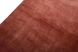 Backside of handmade New Persian Gabbeh rug showing knot structure and weave density