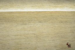 Full view of New Persian Gabbeh rug from Iran / Persia, 157 × 103 cm in Beige tones