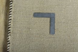 Close-up detail of New Persian Gabbeh rug from Iran / Persia showing Wool weave
