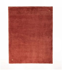 Full view of New Persian Gabbeh rug from Iran / Persia, 203 × 157 cm in Red tones
