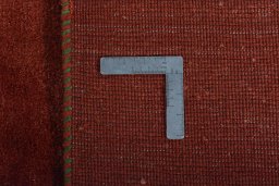Close-up detail of New Persian Gabbeh rug from Iran / Persia showing Wool weave