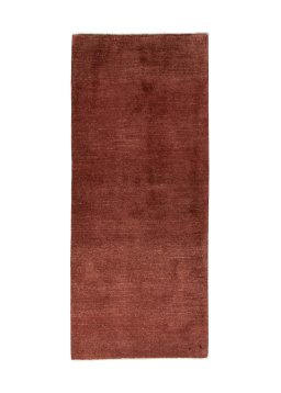 Full view of New Persian Gabbeh rug from Iran / Persia, 200 × 85 cm in Red tones