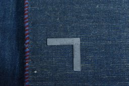 Close-up detail of New Persian Gabbeh rug from Iran / Persia showing Wool weave