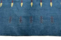 Central medallion detail of New Persian Gabbeh rug from Iran / Persia