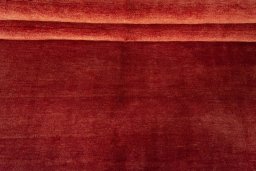 Full view of New Persian Gabbeh rug from Iran / Persia, 237 × 175 cm in Red tones