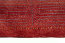 Central medallion detail of New Persian Gabbeh rug from Iran / Persia