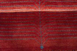 Full view of New Persian Gabbeh rug from Iran / Persia, 180 × 125 cm in Red tones