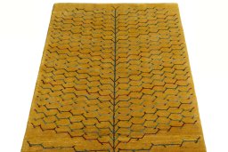 Surface texture of New Persian Gabbeh rug with natural Wool and intricate pattern