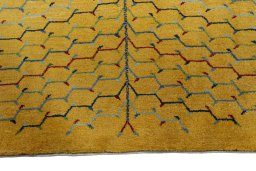 Central medallion detail of New Persian Gabbeh rug from Iran / Persia