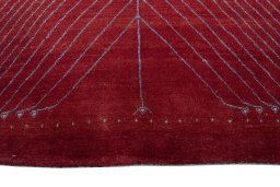 Central medallion detail of New Persian Gabbeh rug from Iran / Persia