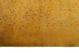 Close-up detail of New Persian Gabbeh rug from Iran / Persia showing Wool weave