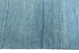 Close-up detail of New Persian Gabbeh rug from Iran / Persia showing Wool weave
