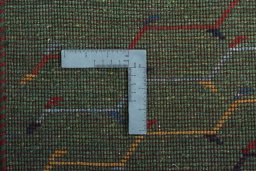 Close-up detail of New Persian Gabbeh rug from Iran / Persia showing Wool weave