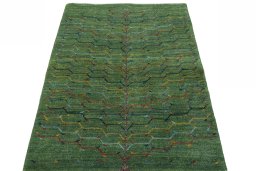 Surface texture of New Persian Gabbeh rug with natural Wool and intricate pattern