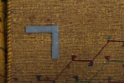 Close-up detail of New Persian Gabbeh rug from Iran / Persia showing Wool weave