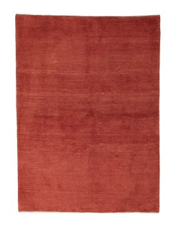 Full view of New Persian Gabbeh rug from Iran / Persia, 205 × 149 cm in Red tones