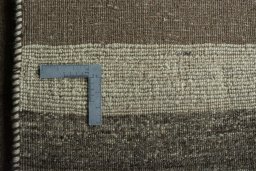 Close-up detail of New Persian Gabbeh rug from Iran / Persia showing Wool weave