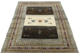 Surface texture of New Persian Gabbeh rug with natural Wool and intricate pattern