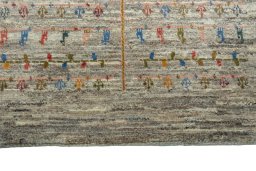 Central medallion detail of New Persian Gabbeh rug from Iran / Persia