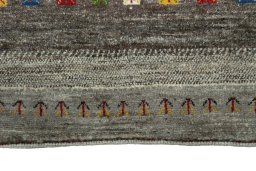 Central medallion detail of New Persian Gabbeh rug from Iran / Persia