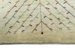 Central medallion detail of New Persian Gabbeh rug from Iran / Persia