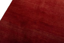 Backside of handmade New Persian Gabbeh rug showing knot structure and weave density
