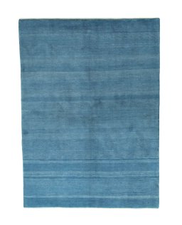 Full view of New Persian Gabbeh rug from Iran / Persia, 215 × 158 cm in Blue tones