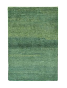 Full view of New Persian Gabbeh rug from Iran / Persia, 177 × 120 cm in Green tones