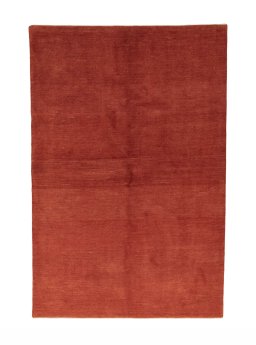 Full view of New Persian Gabbeh rug from Iran / Persia, 302 × 202 cm in Red tones